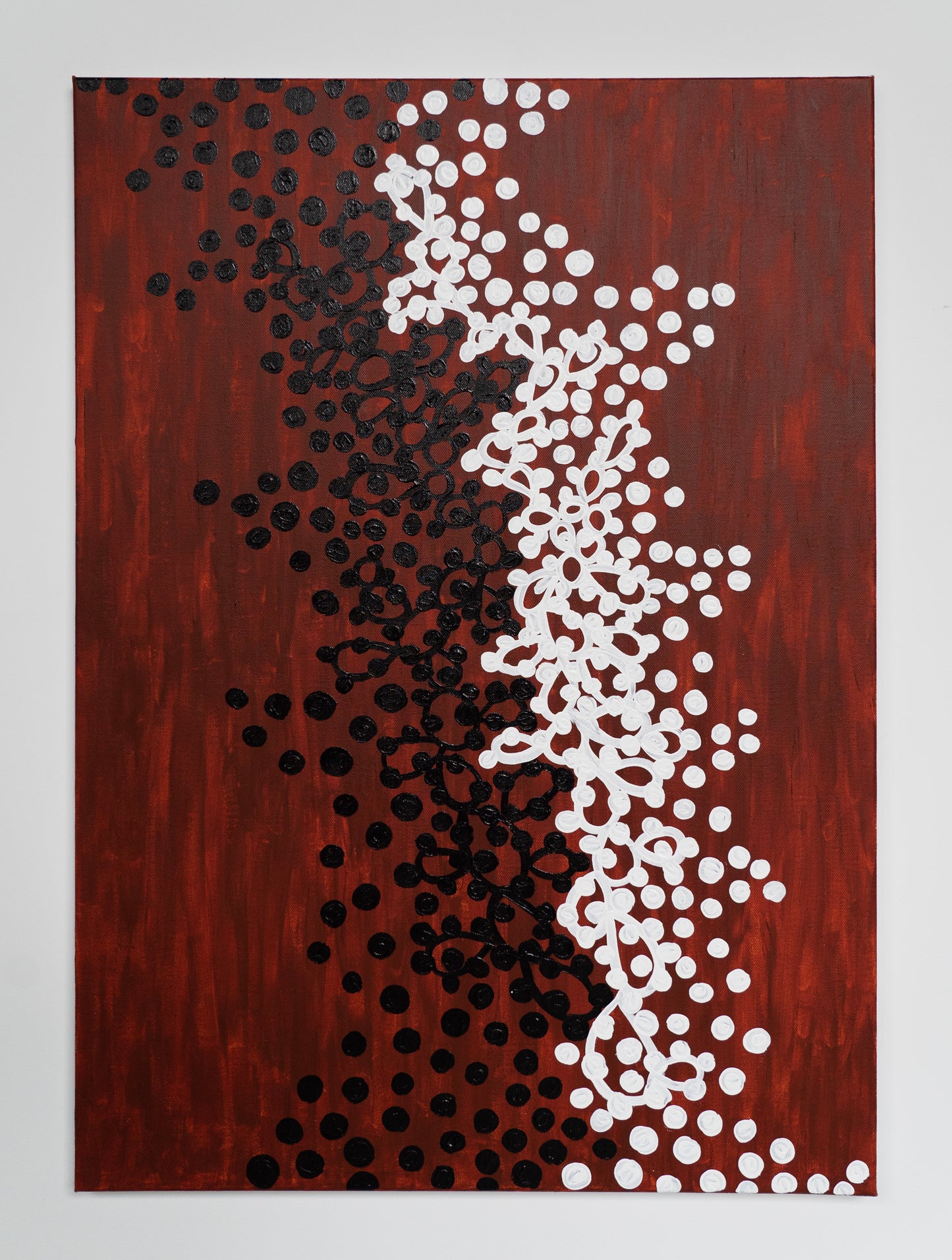 Aislan Pankararu, 'Encounter of white clay with genipapo'
