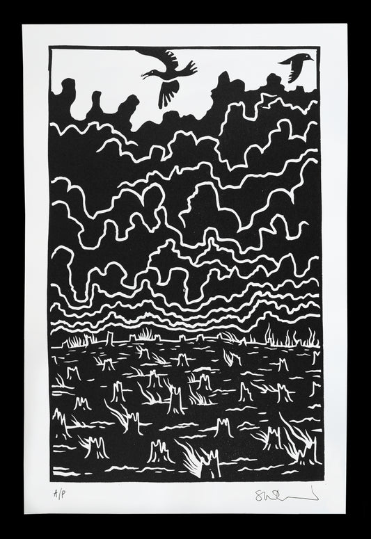 Stanley Donwood- Ashes from Ashes III
