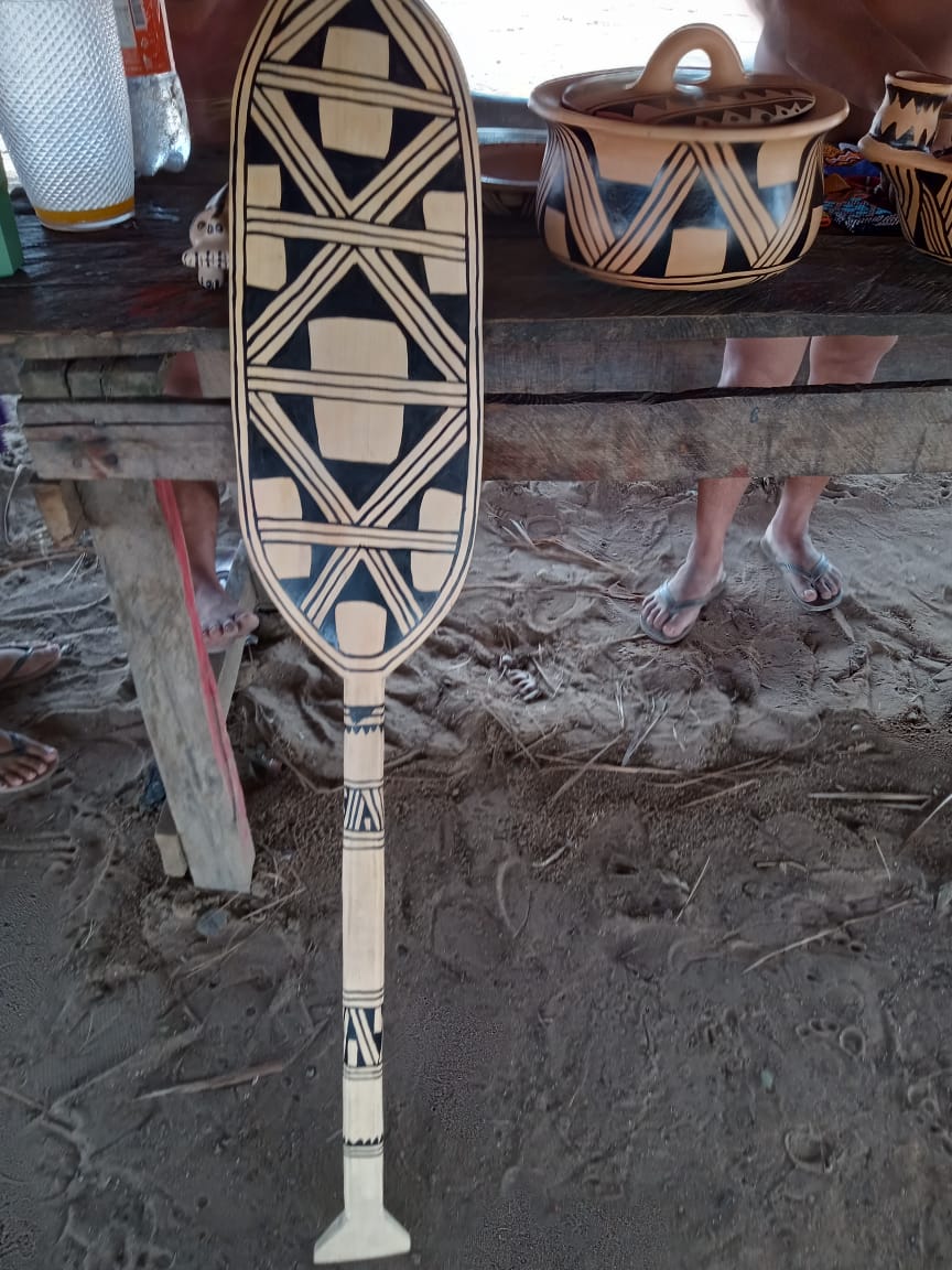 Wooden Oar by Indigenous artisans of the Upper Xingu territory