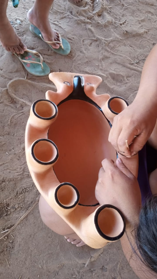 Clay Pot Snake by Indigenous artisans of the Upper Xingu Territory