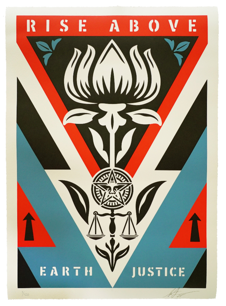 SOLD OUT: Shepard Fairey: Rise Above Earth Justice (Blue)