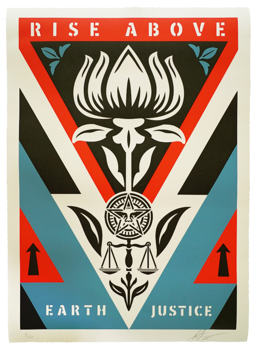 SOLD OUT: Shepard Fairey: Rise Above Earth Justice (Blue)