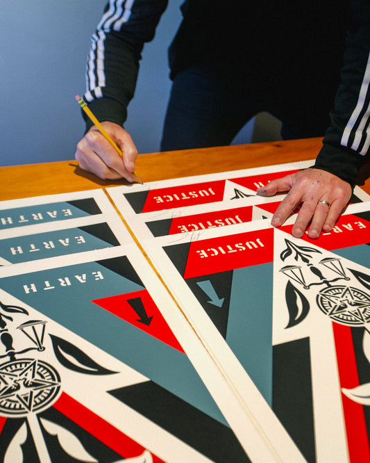 SOLD OUT: Shepard Fairey: Rise Above Earth Justice (Blue)
