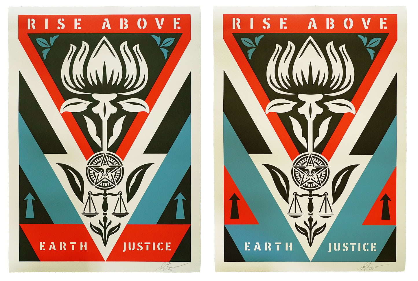 SOLD OUT: Shepard Fairey: Rise Above Earth Justice (Pair)