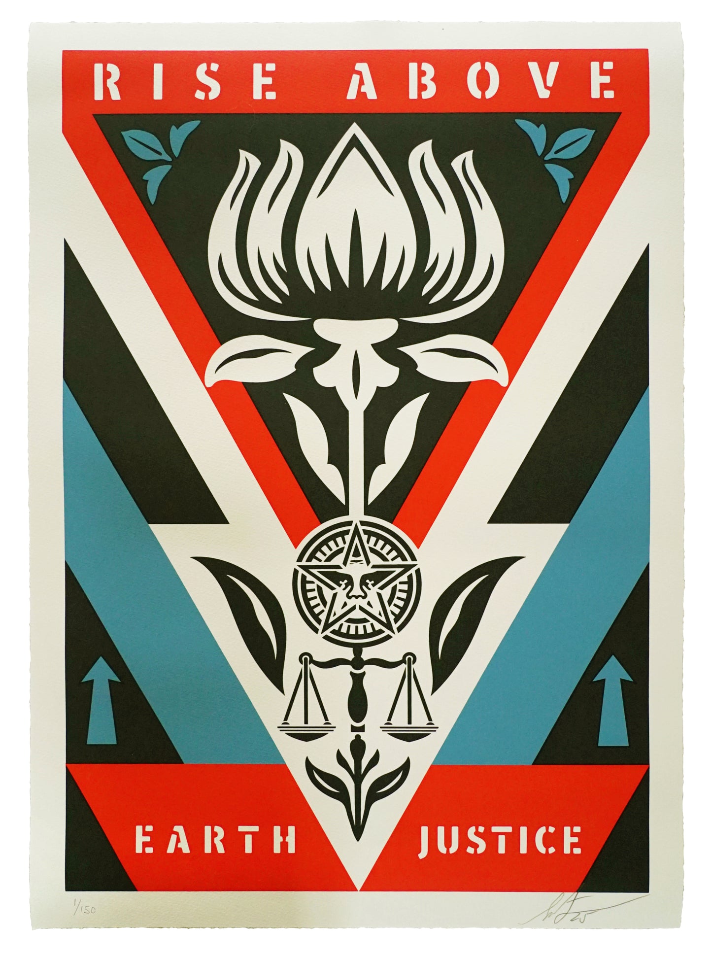 SOLD OUT: Shepard Fairey: Rise Above Earth Justice (Red)