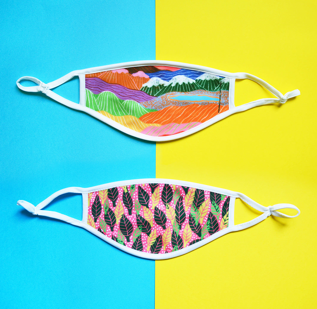 Face masks art printed by contemporary artists masksformeals