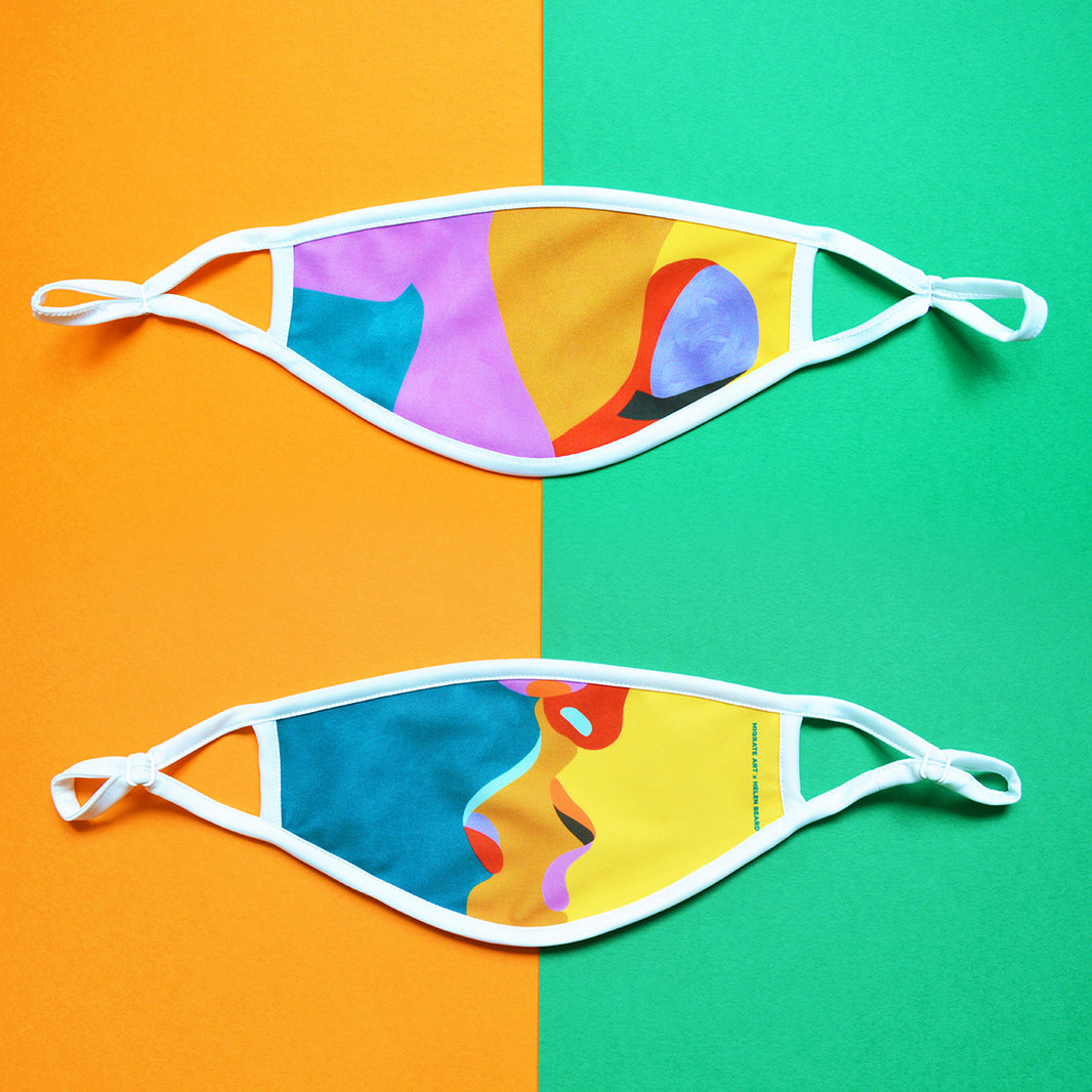 Face masks art printed by contemporary artists masksformeals