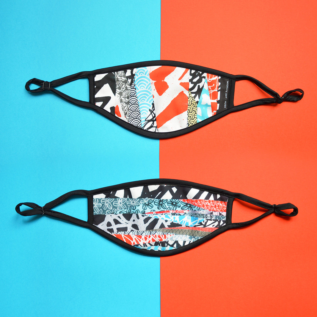 Face masks art printed by contemporary artists masksformeals