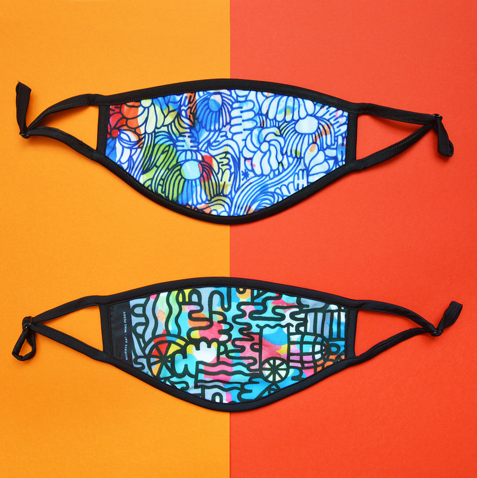 Face masks art printed by contemporary artists masksformeals